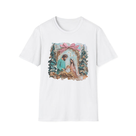 Nativity Scene T-Shirt — Mary, Joseph & Baby Jesus Christmas Tee