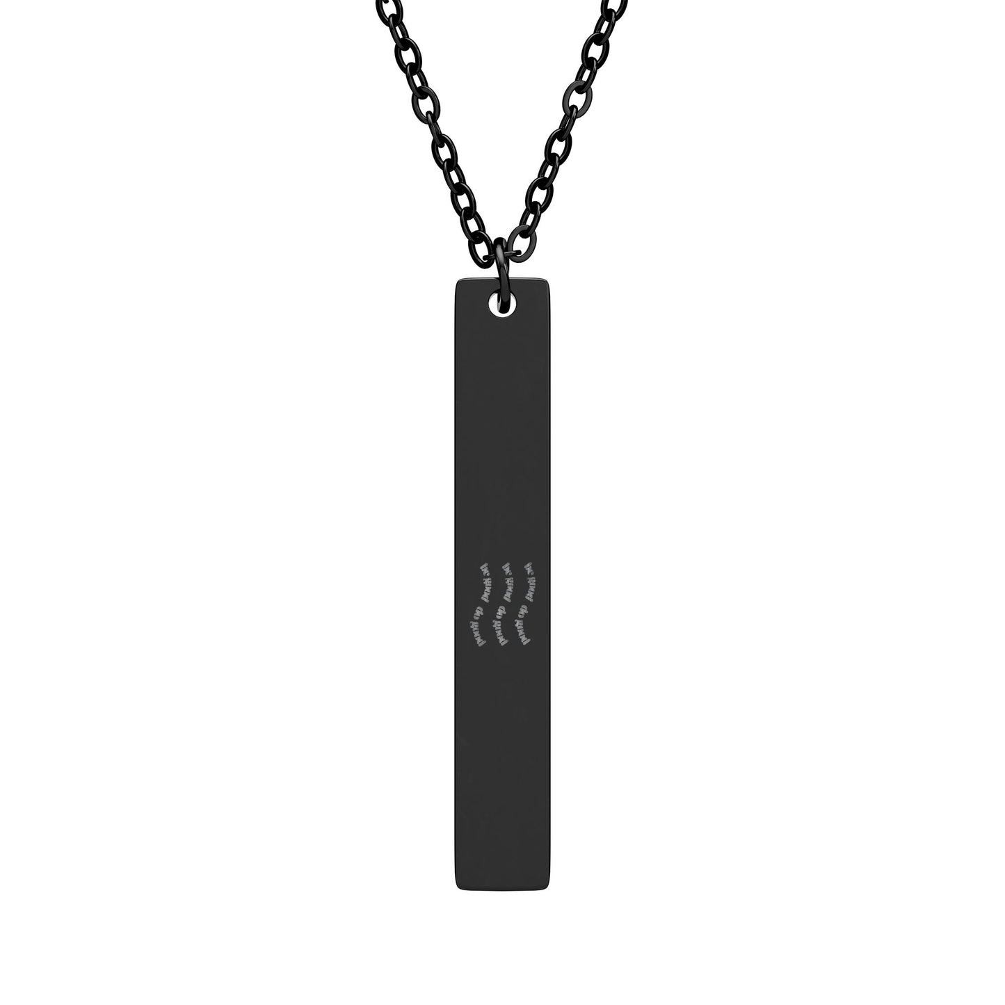 Engravable Vertical Bar Necklace — Personalized Minimalist Pendant