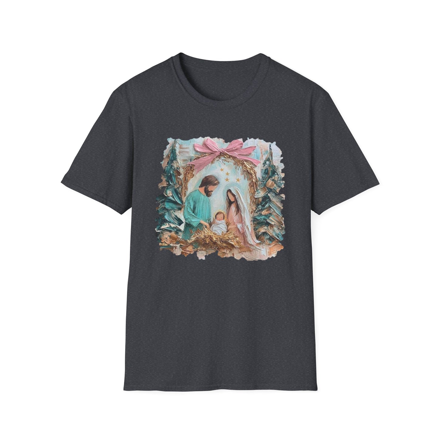 Nativity Scene T-Shirt — Mary, Joseph & Baby Jesus Christmas Tee