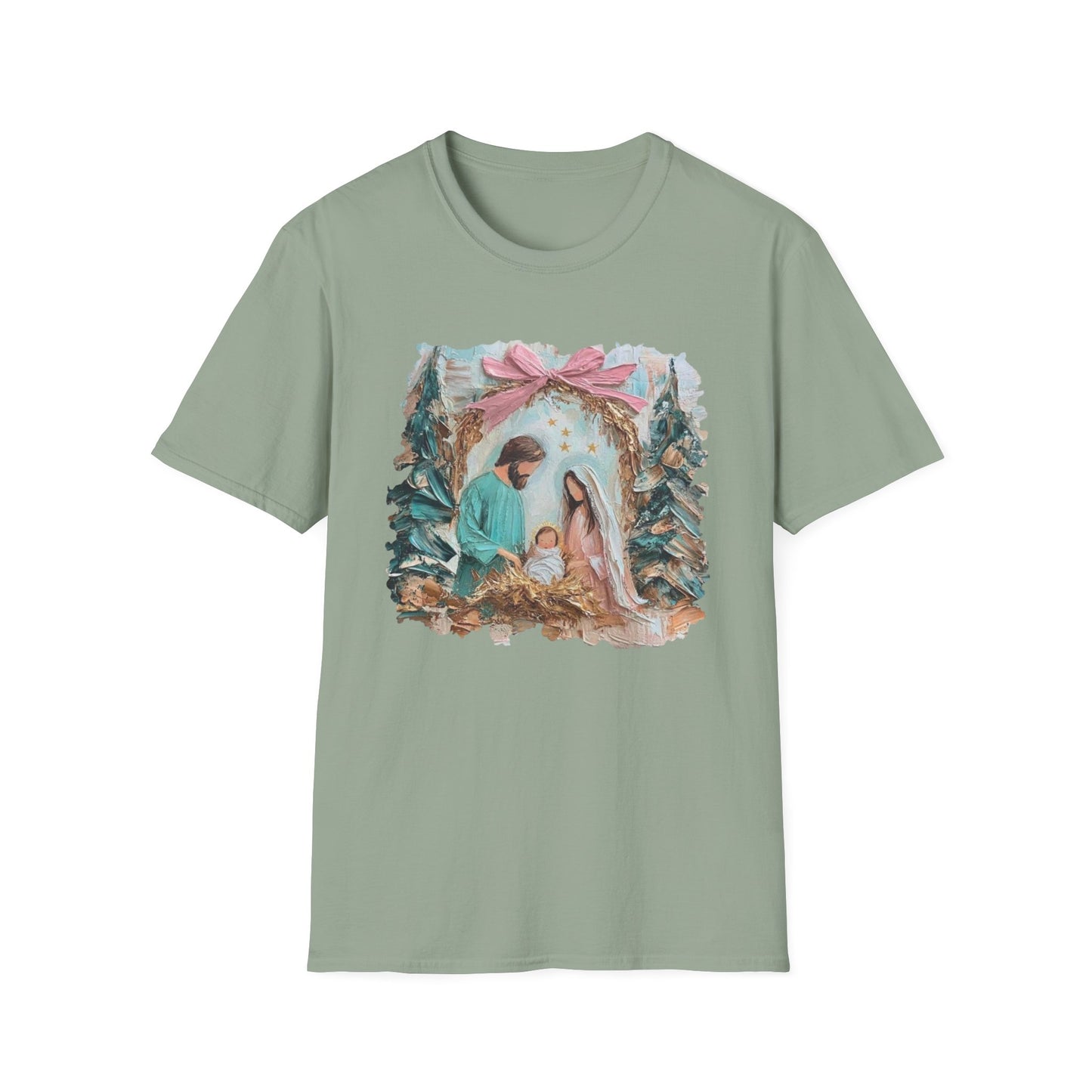 Nativity Scene T-Shirt — Mary, Joseph & Baby Jesus Christmas Tee
