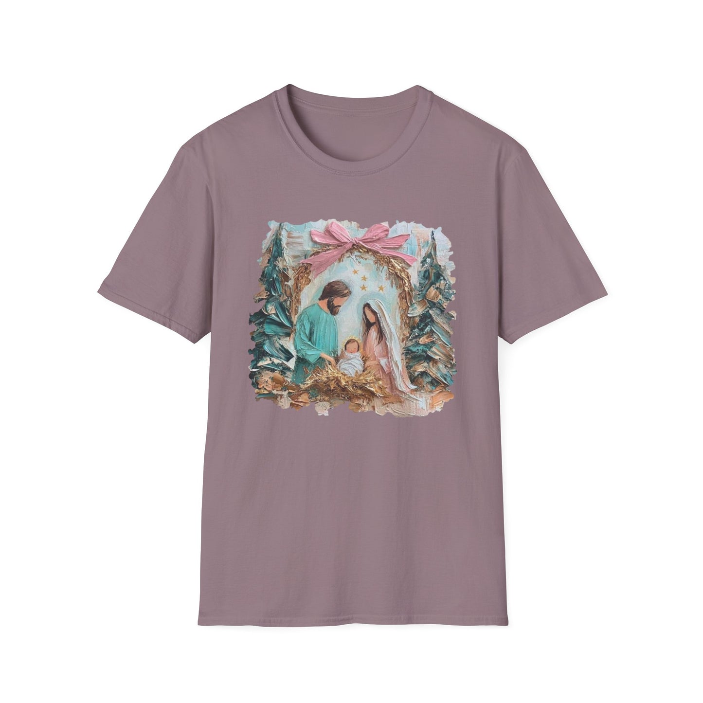 Nativity Scene T-Shirt — Mary, Joseph & Baby Jesus Christmas Tee